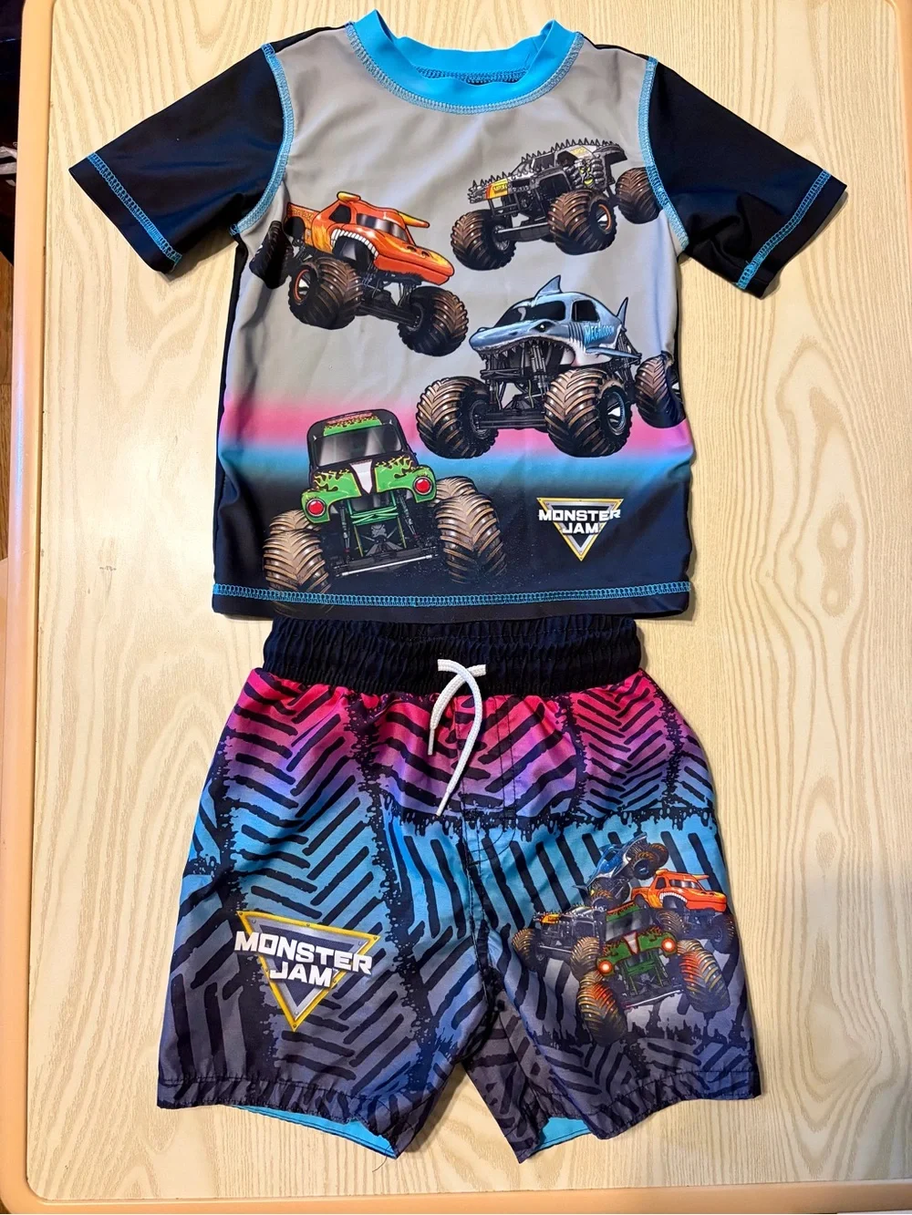 Boys 3T Monster Jam Swim Set